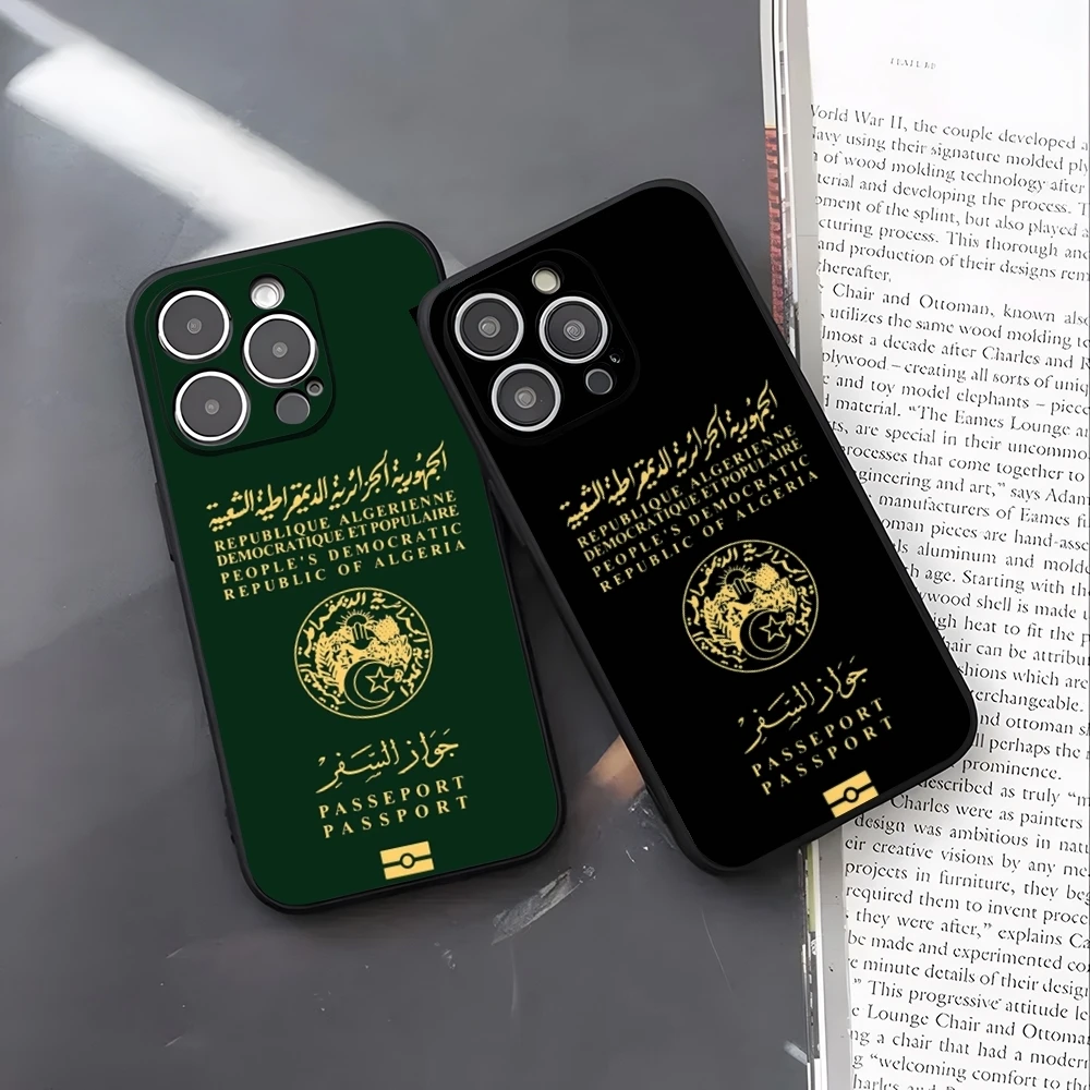 Phone Cases Vape - アルジェリア地図旗柄パスポート風スマホケース iPhone 17 16 15 11