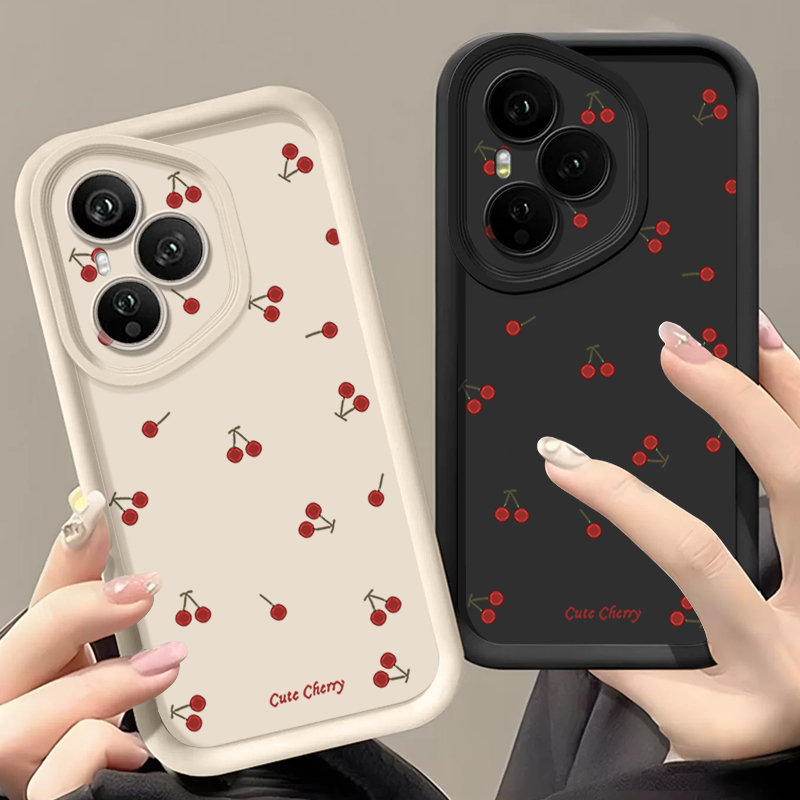Phone Cases Honor - ミニレッドチェリープリントソフトTPUスマホケース Honor 400 Pro 200 Pro