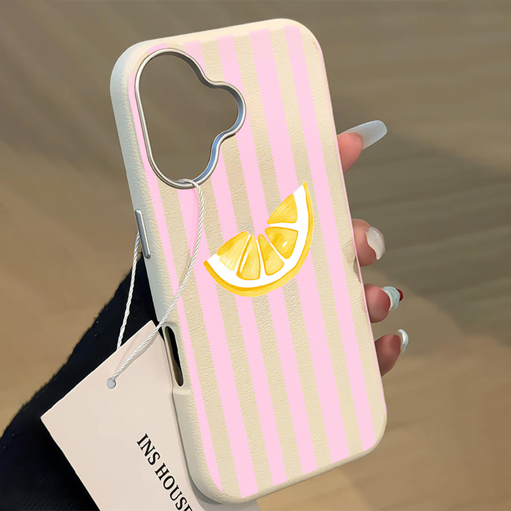 Phone Cases Pink - レモンピンクストライプ柄スマホケース Xiaomi Mi Lite 5G NE、Xiaomi