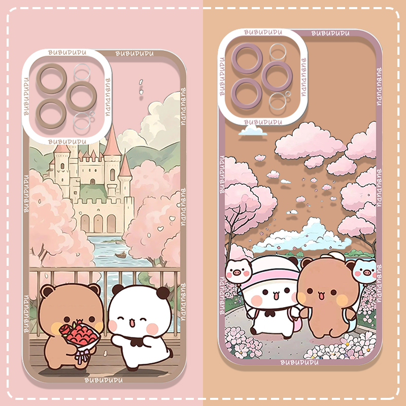 Phone Cases For Samsung - かわいいBUBU DUDUカップルクリアスマホケース、Samsung Galaxy A55 A54 A53