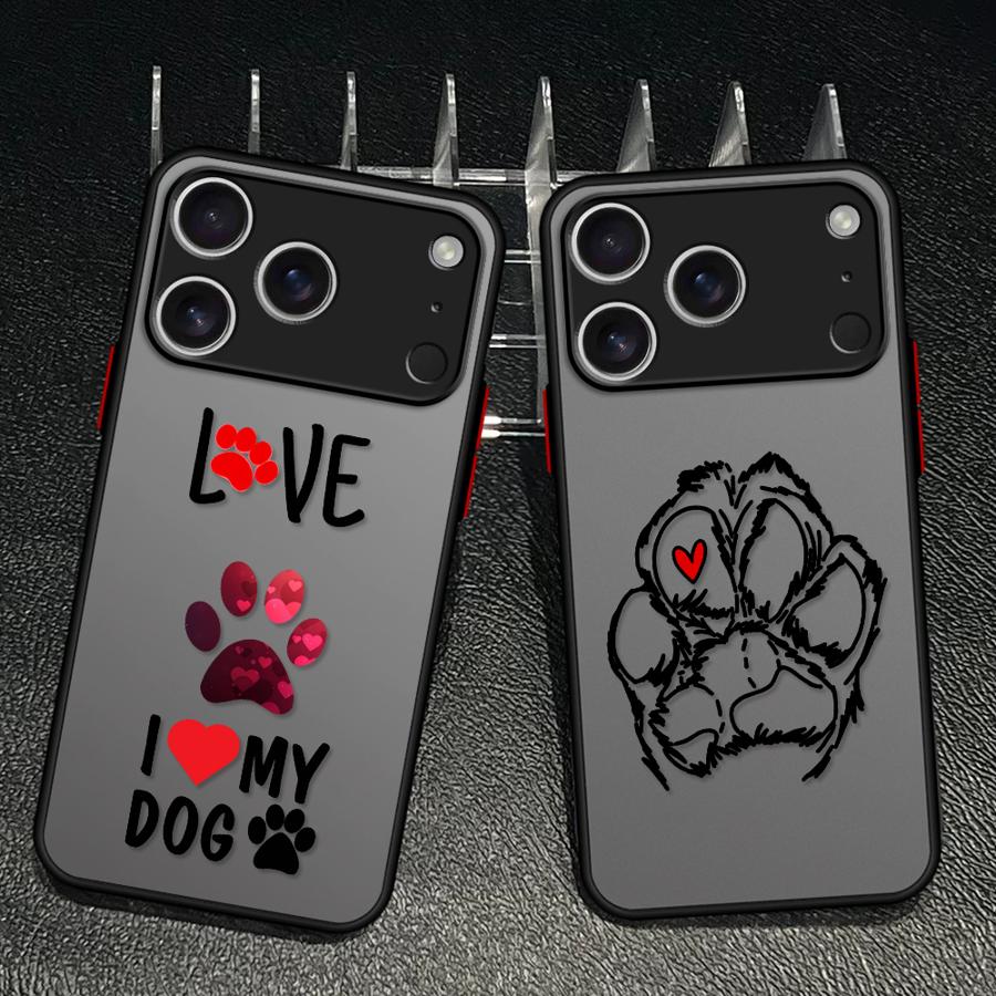 Phone Cases Store - iPhone 17 Pro Max、15、14、16 Plus、17e、Air、13 Mini、12、11、7、8、SE、XS、XR対応ケース、背面カバー、子犬の足跡柄