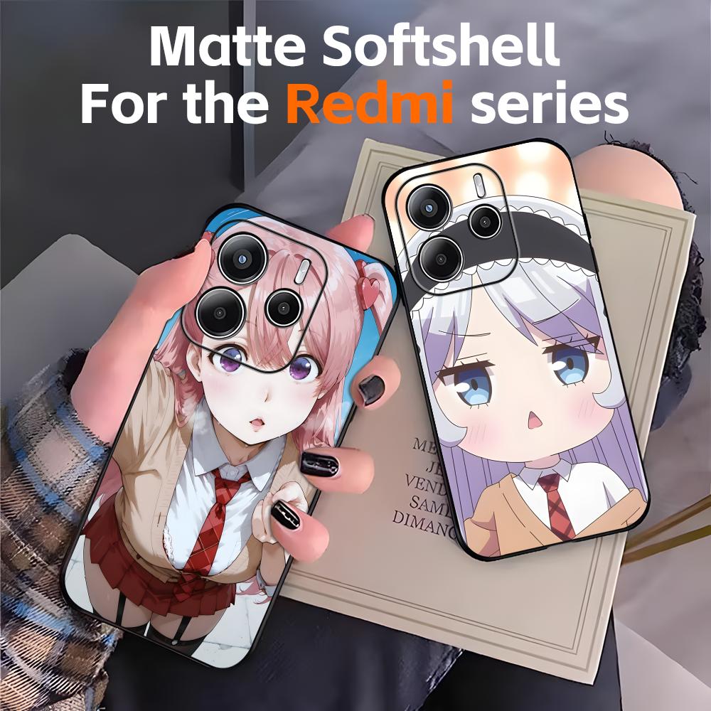Phone Cases Girls - クラスで最も嫌われていた女の子と結婚しました スマホケース ソフトブラックフォンカバー Redmi Note11 12