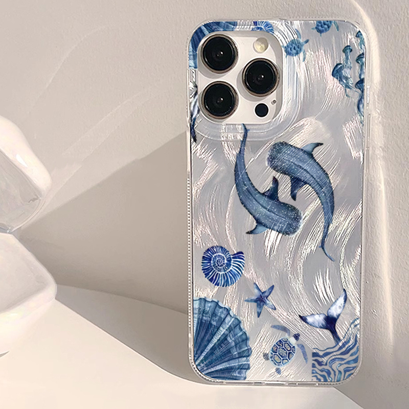 Phone Cases Trendy - 海洋動物クジラとカメのトレンドデザインスマホケース Samsung Galaxy S26 S25 Ultra