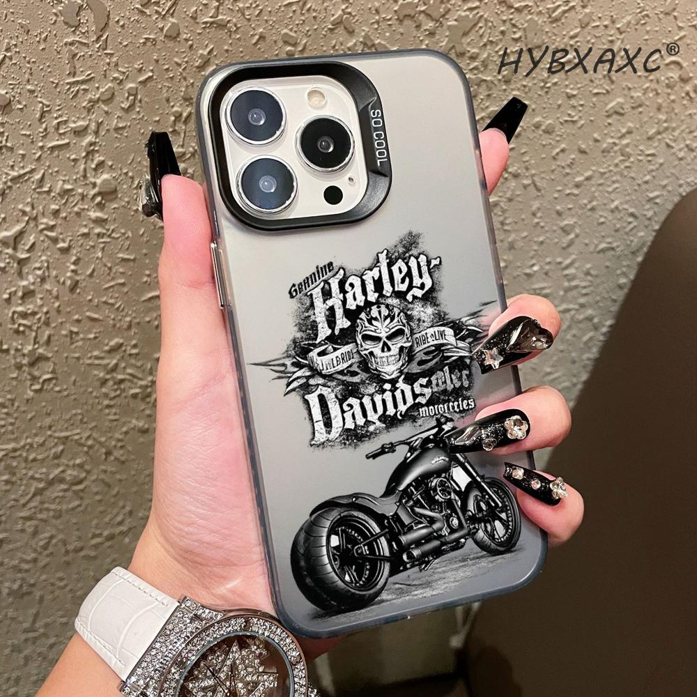 Phone Cases Trendy - HYBXAXC ゴシック H-ハーレー スカル モーターサイクルデザイン スマホケース