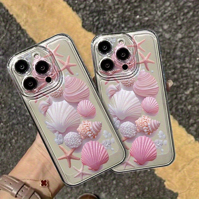 Phone Cases Trendy - トレンドのピンク貝殻風スマホケース iPhone 17 18 Air 16