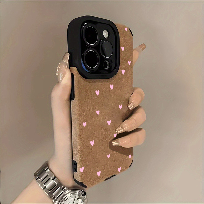 Phone Cases Trendy - ファッションピンクハート柄スマホケース iPhone 15 16 17 14