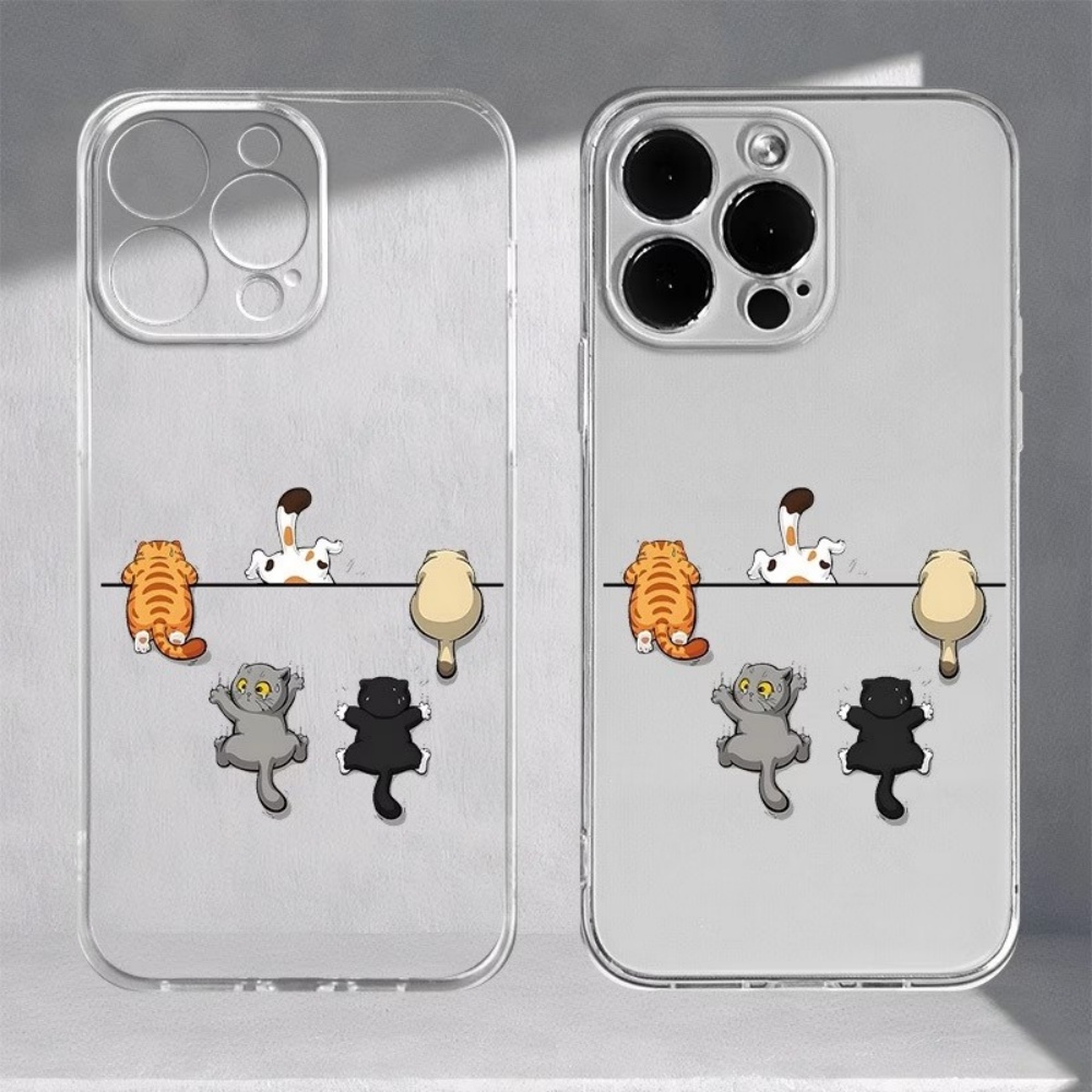 Phone Cases Store - 5匹のかわいい猫柄のスマホケース iPhone 11 12 13 14