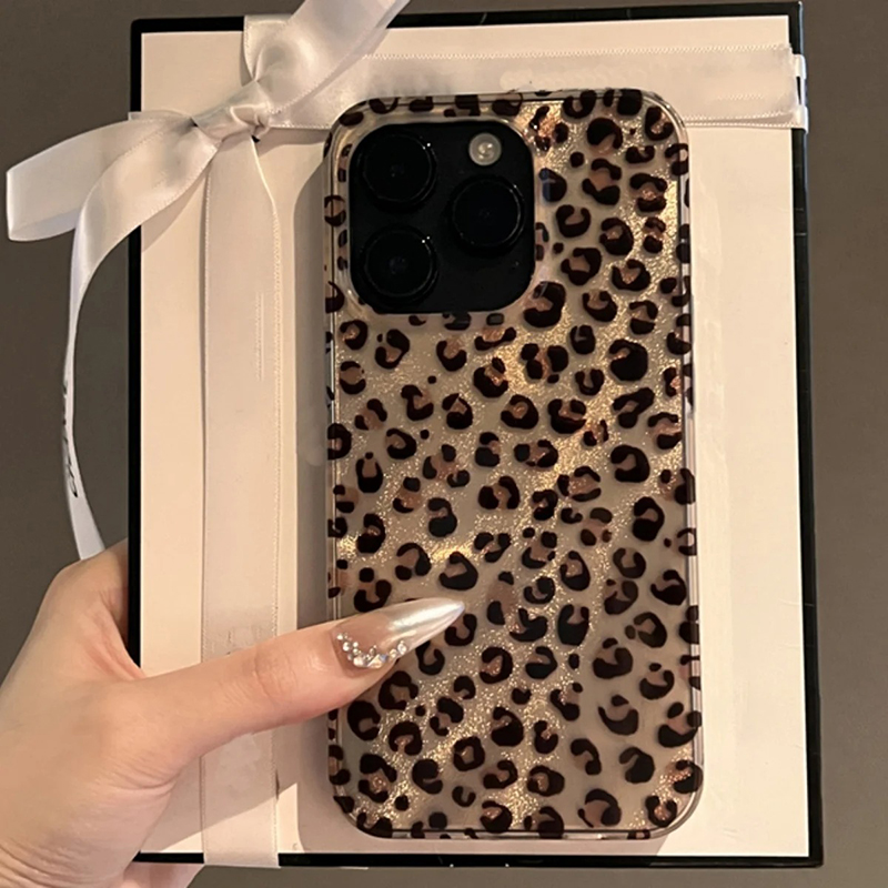 Phone Cases Dior - 可愛いレオパード柄クリアスマホケース iPhone 16 15 14 13