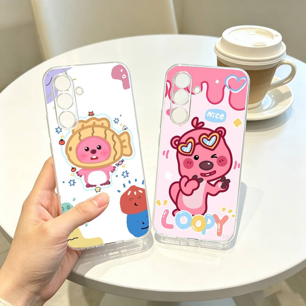 Phone Cases Loopy - c-Cute L-Loopys ギフト電話ケース SamsungA10、12、20、21S、30、31、40、50、51、52、70、71用透明カバー