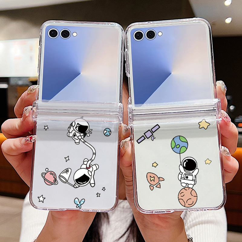 Phone Cases Z Fold 4 - 宇宙飛行士柄折りたたみ式スマホケース Samsung Galaxy Z Flip 7