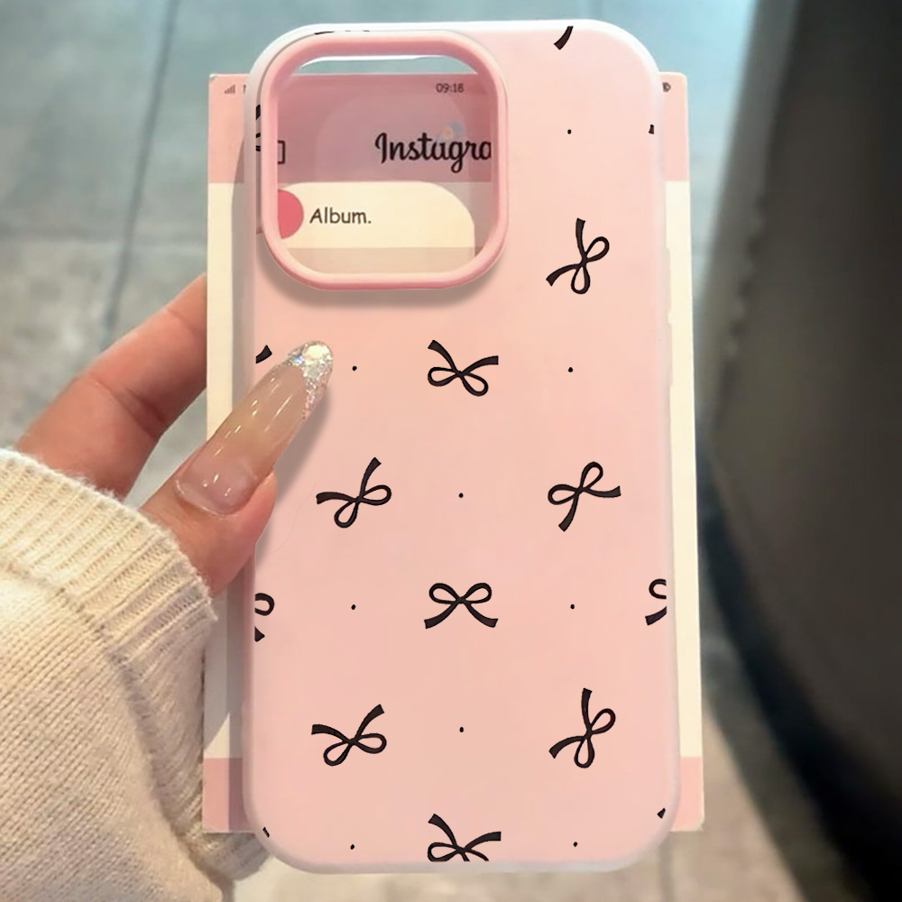 Phone Cases Store - 可愛いリボン柄のINS風スマホケース iPhone 17 16 11 12