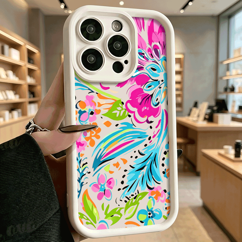 Phone Cases Honor - 鮮やかなトロピカルフローラル柄の携帯電話ケース、落下防止保護バックカバー、Honor X9 X8 X7 X6 Smart