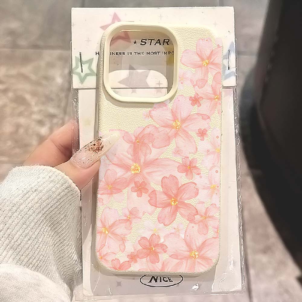 Phone Cases Pink - ピンクの桜柄マット仕上げスマホケース iPhone 17 16 15 13