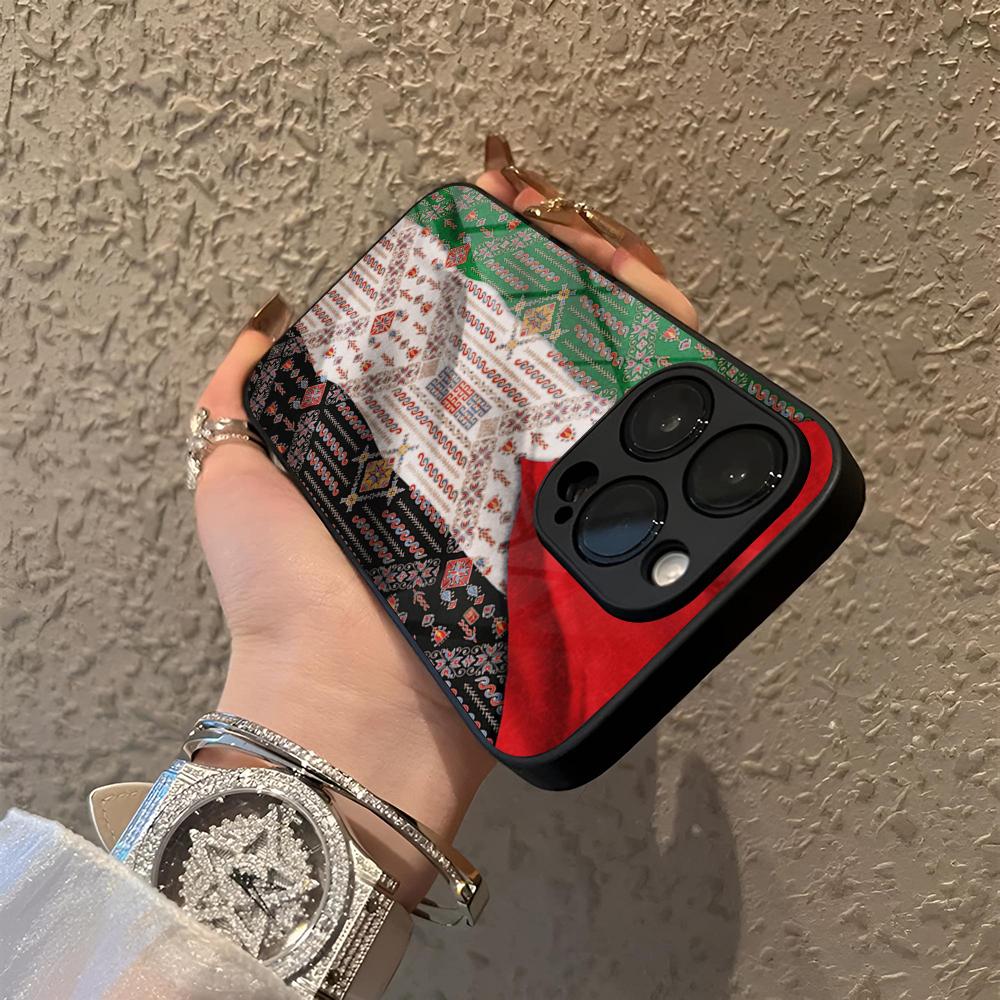 Phone Cases Vape - パレスチナ国旗マップパスポート電話ケースガラス製Samsung S25 S26 S24 S23 Ultra