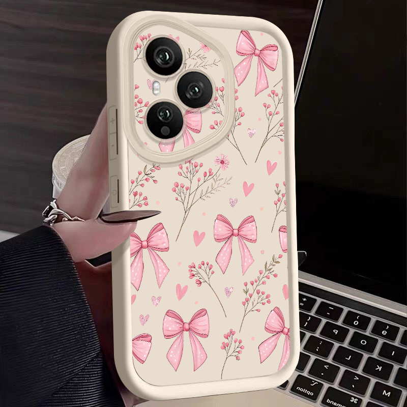 Phone Cases Pink - Honor 400 Pro、200 Pro、X8c、X9c、Smart X6b、X6c、X6a、Magic7 Lite用ソフトTPUスマホケース