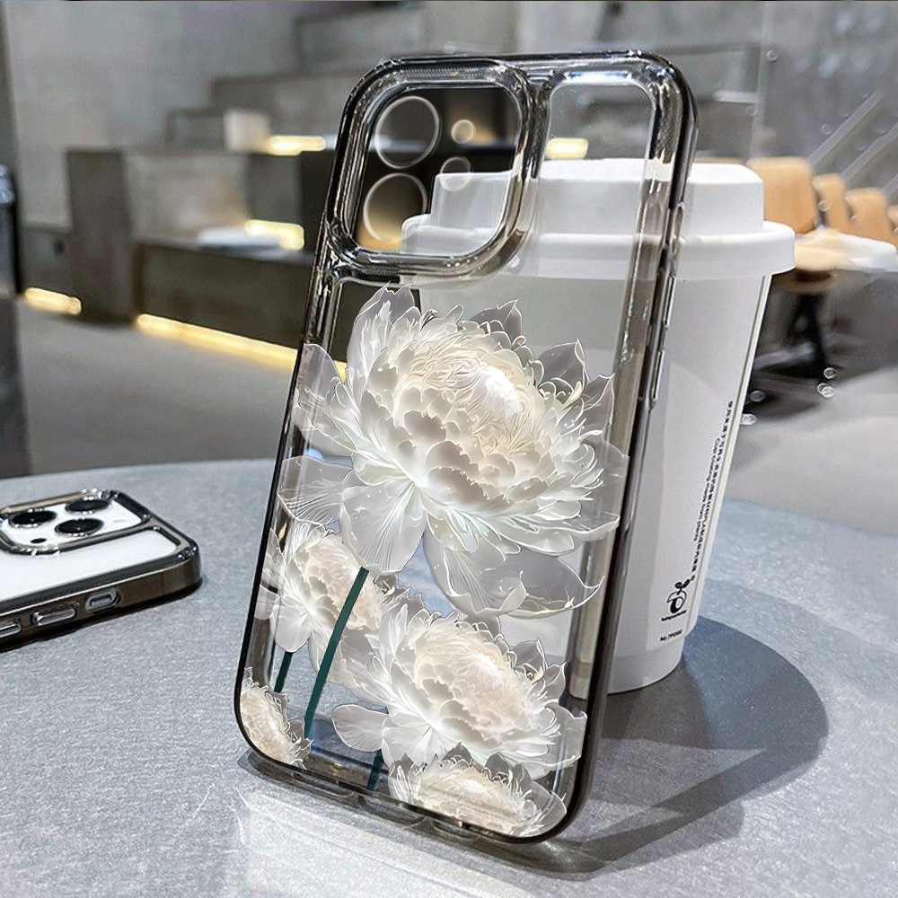 Phone Cases Dior - 蓮の花柄透明スマホケース iPhone 17 13 16 Pro