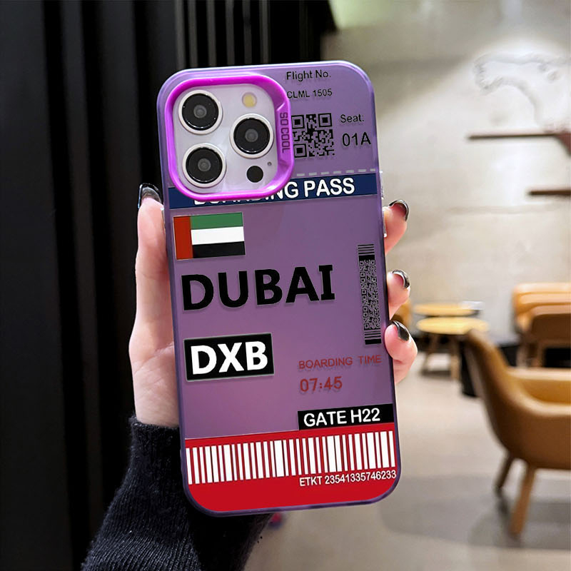 Phone Cases Dubai - ドバイ搭乗券風スマホケース iPhone 16 15 14 13