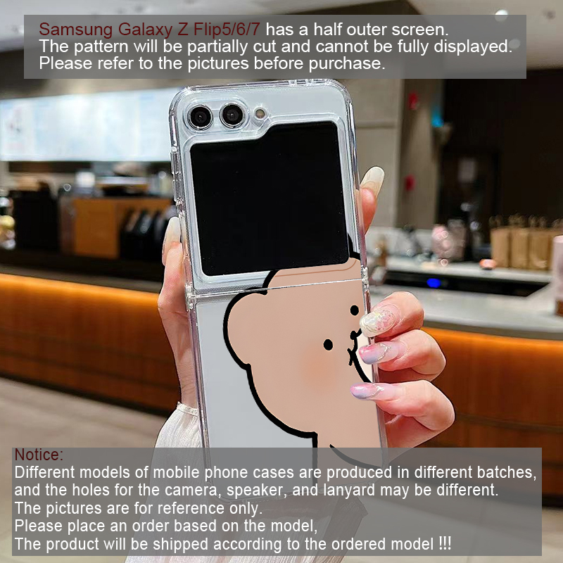 面白いバニーとクマのペアデザインクリアフォンケース、Sams - Phone Cases Z Fold 4 のレビューと価格