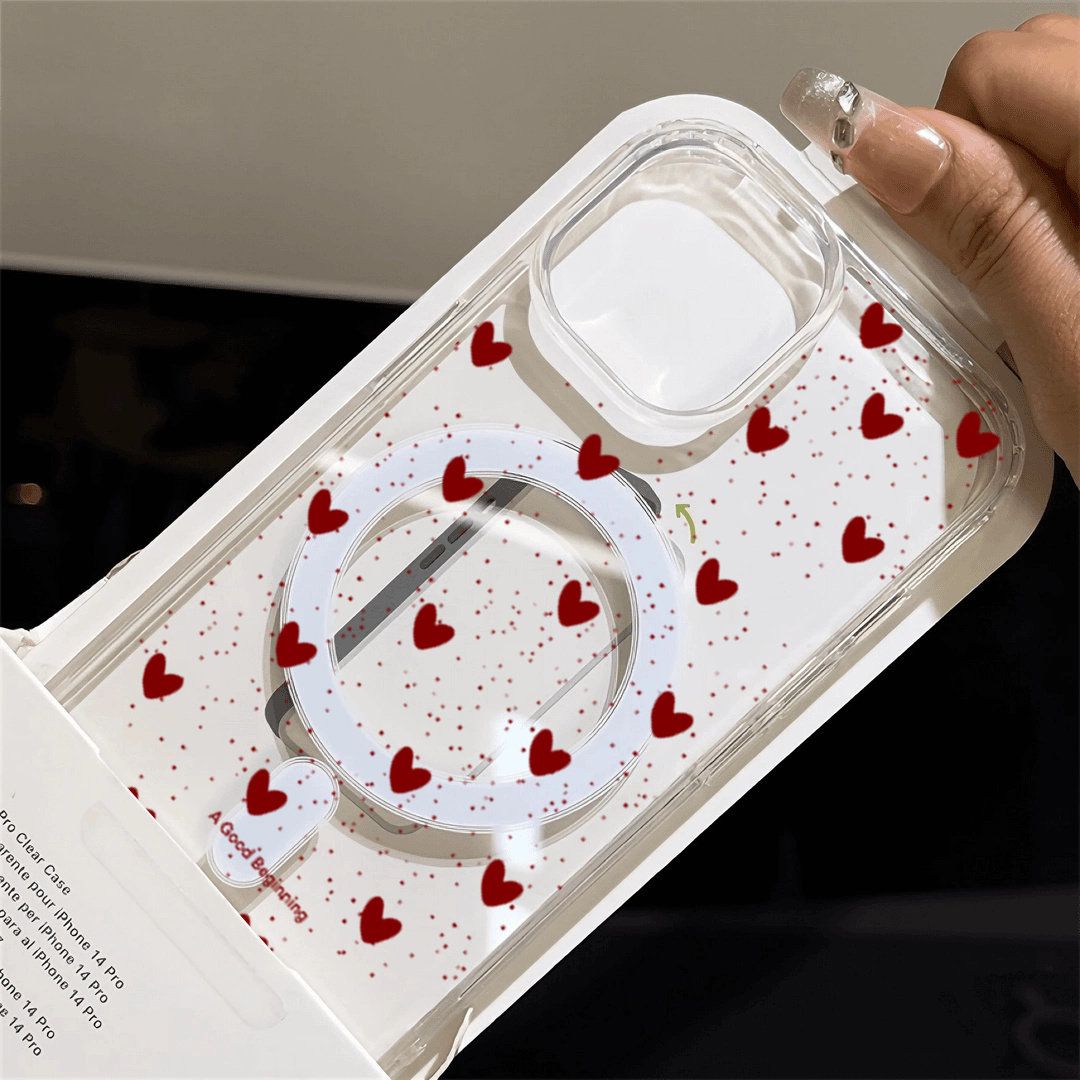 INSレッドラブハートセクシー透明シリコンケース iPhon - Phone Cases Store のレビューと価格
