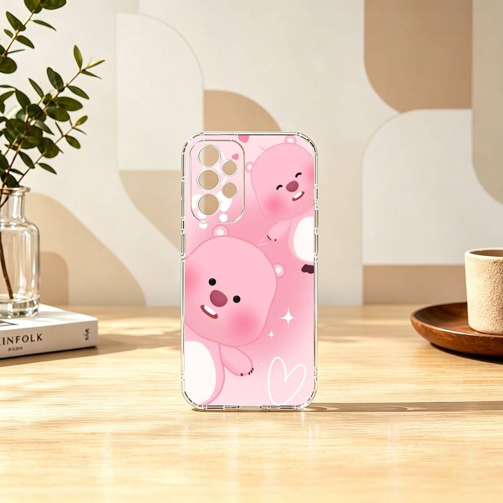 ピンクの漫画ループイのギフト用スマホケース サムスン S25 - Phone Cases Loopy のレビューと価格