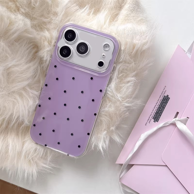 韓国のインスタ映え女子向けシンプルな紫の水玉模様のかわいい漫 - Phone Cases Girls のレビューと価格