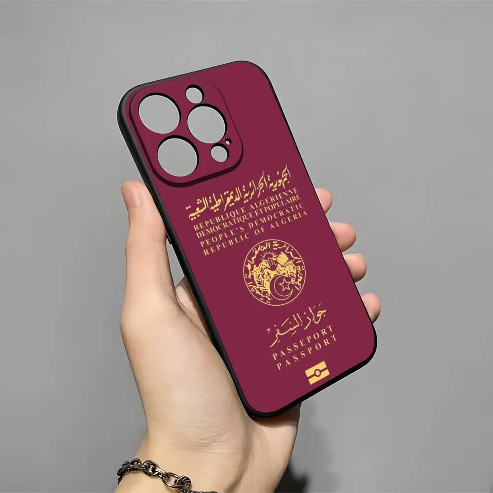 アルジェリア地図旗柄パスポート風スマホケース iPhone  - Phone Cases Vape のレビューと価格