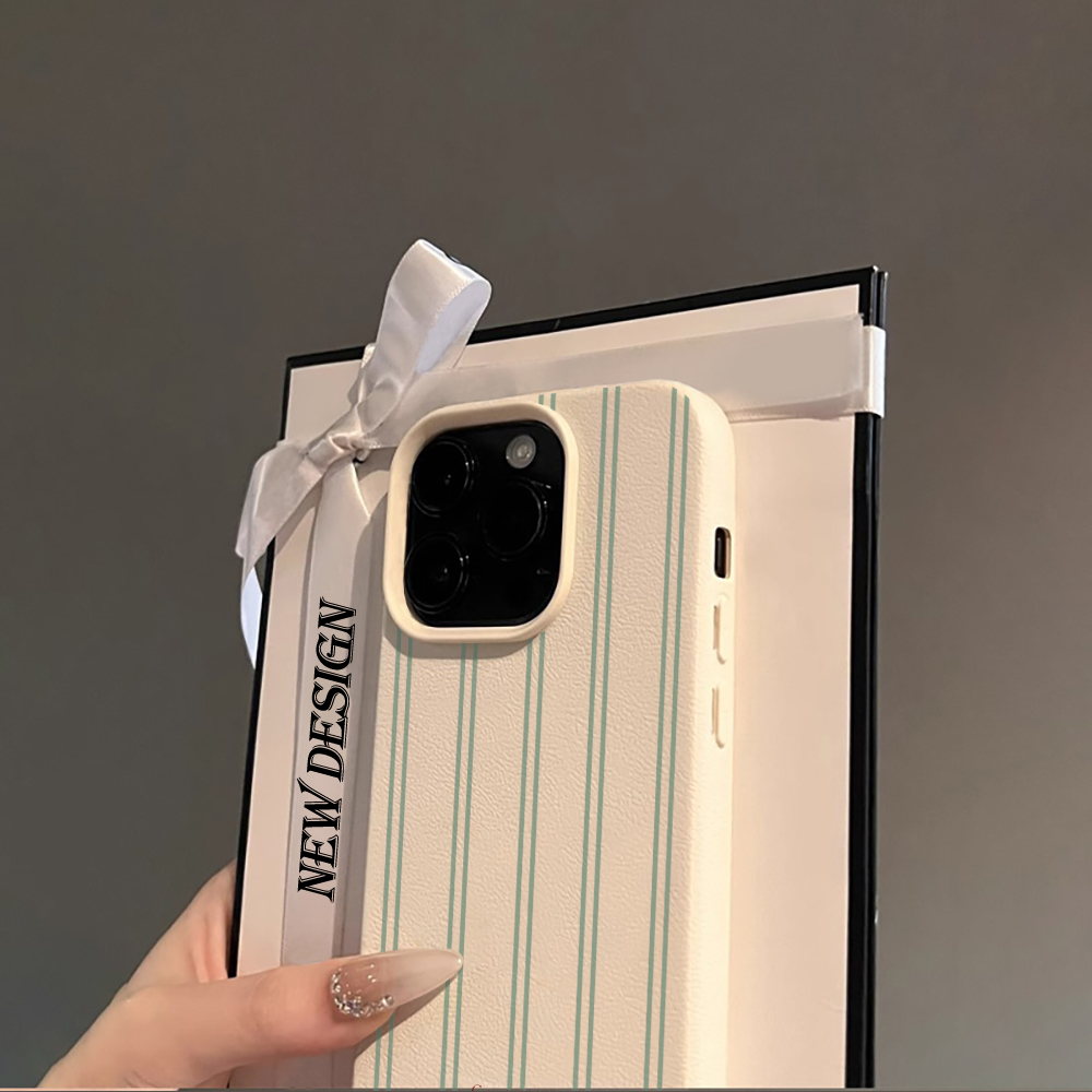 ピンクのストライプ柄プリントの夏用スマホケース iPhone - Phone Cases Pink のレビューと価格