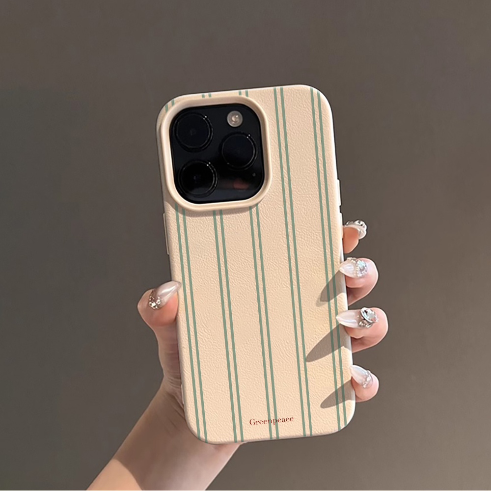 ピンクのストライプ柄プリントの夏用スマホケース iPhone - Phone Cases Pink のレビューと価格