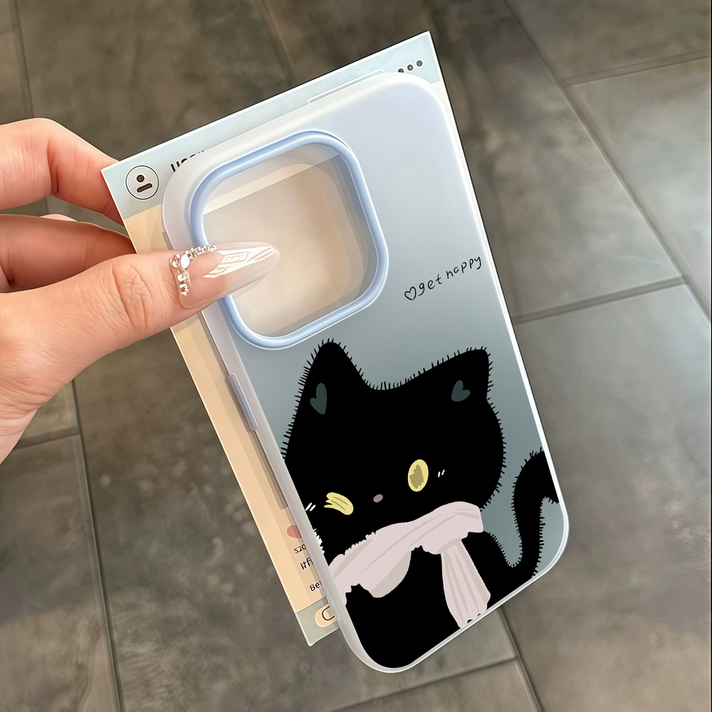 INSカップル黒白猫キャンディーカラー携帯電話ケースXiao - Phone Cases Store のレビューと価格