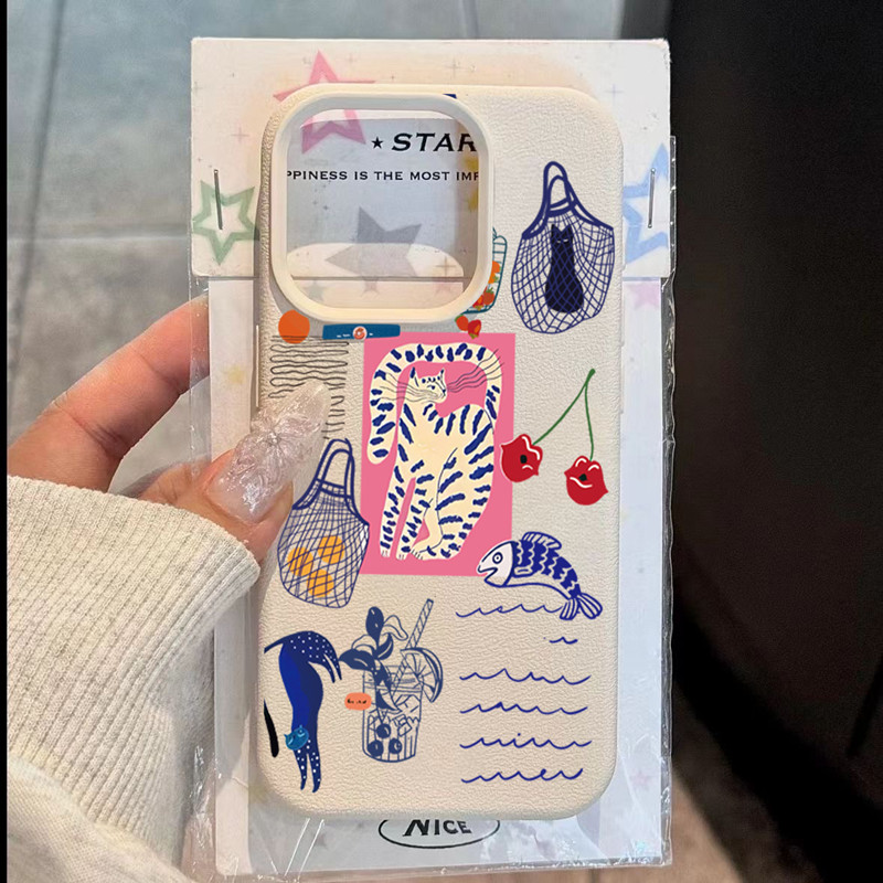 可愛いチェリーキャットプリントのiPhoneケース iPho - Phone Cases Store のレビューと価格