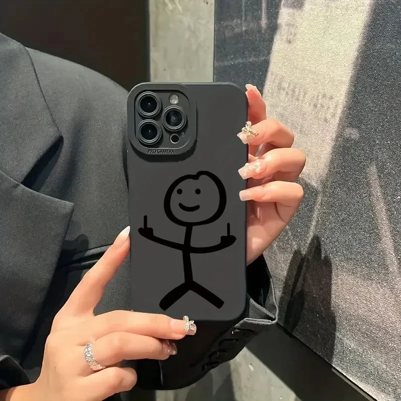 かわいい漫画マッチマン柄マットシリコン製スマホケース iPh - Phone Cases Store のレビューと価格