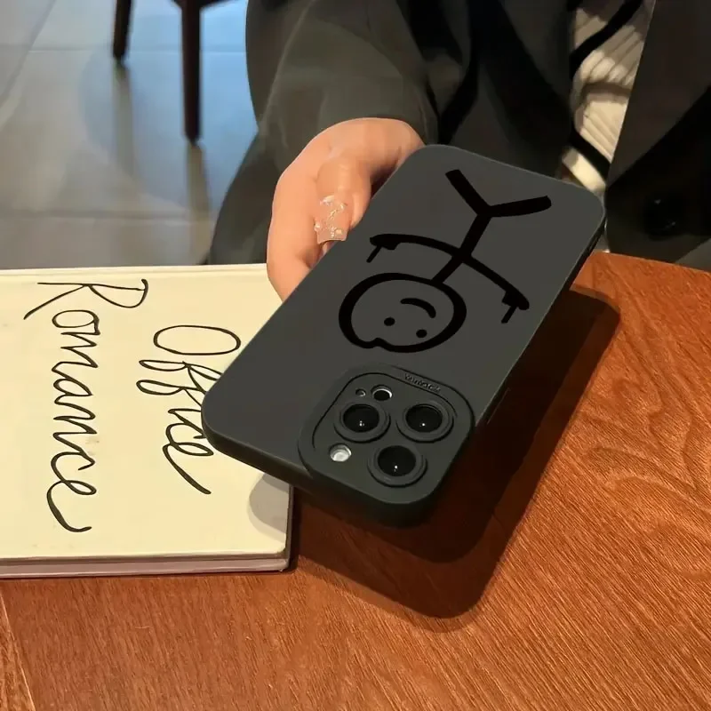 かわいい漫画マッチマン柄マットシリコン製スマホケース iPh - Phone Cases Store のレビューと価格