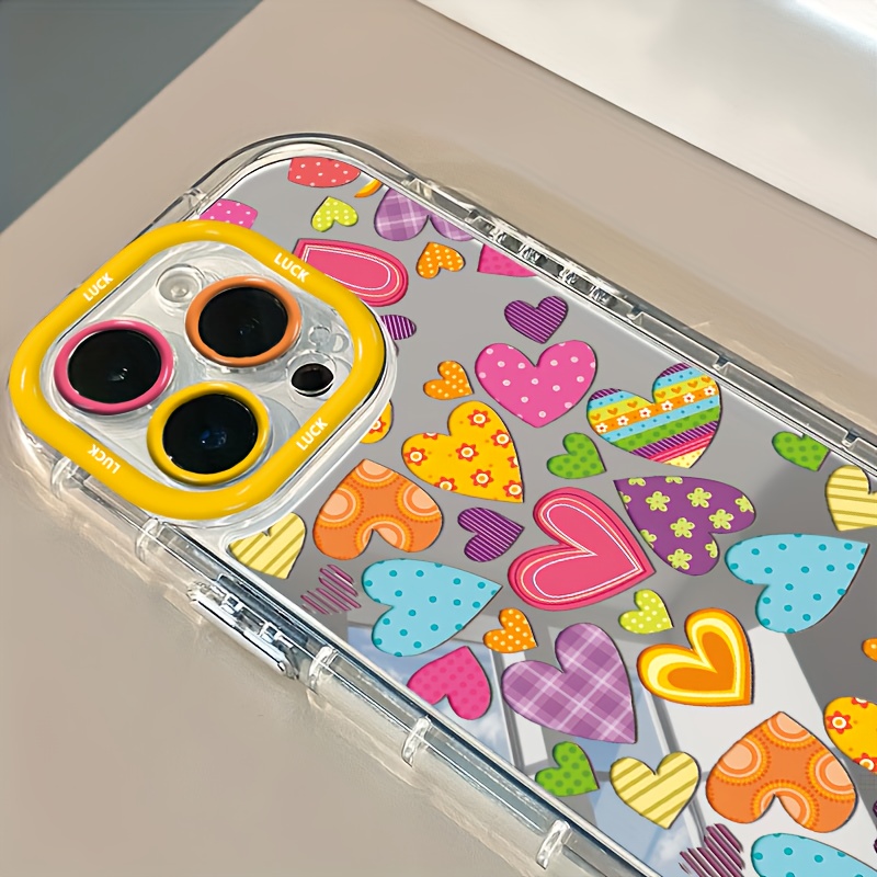 鮮やかなハート型メイクアップミラーデザインのiPhoneケー - Phone Cases Trendy のレビューと価格