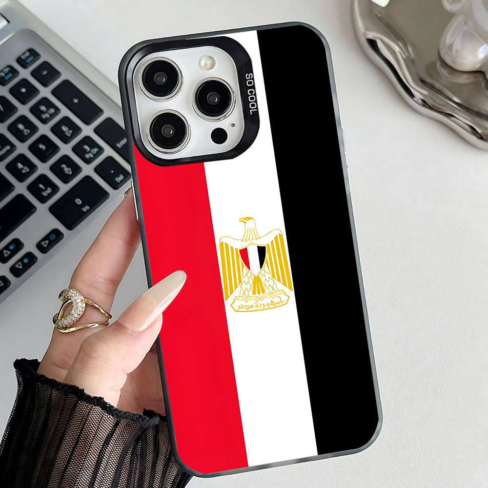 E-エジプト国旗アート ブラックフォンケース iPhone  - Phone Cases Egypt のレビューと価格