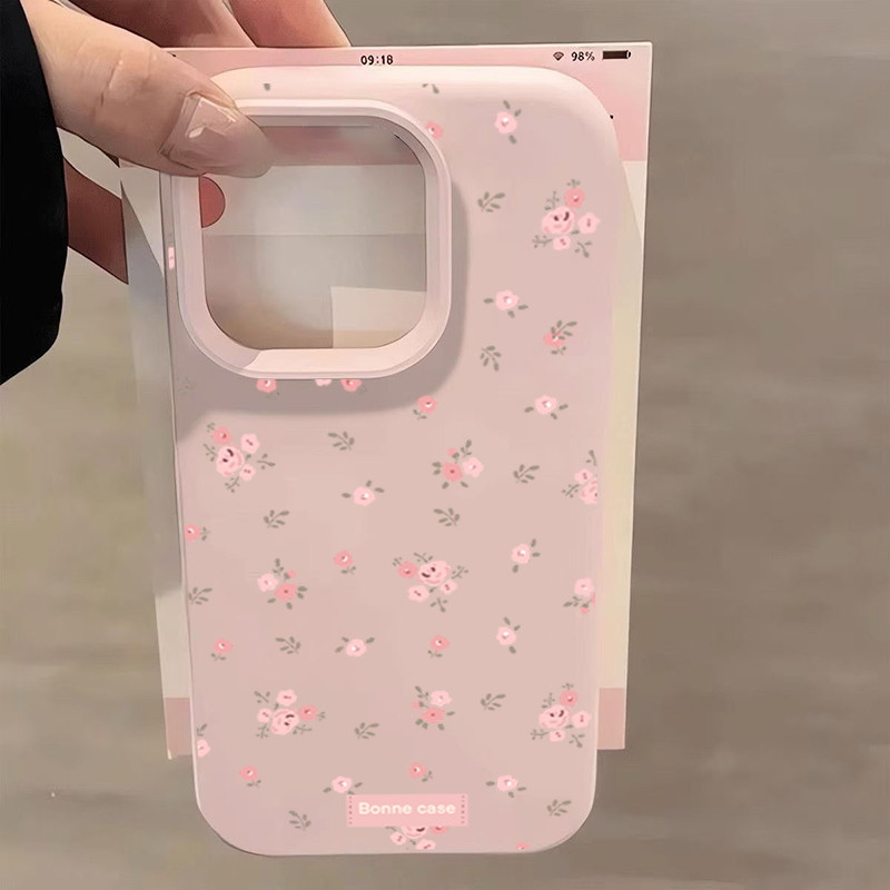 INS韓国ピンクフラワー柄スマホケース iPhone 17  - Phone Cases Pink のレビューと価格