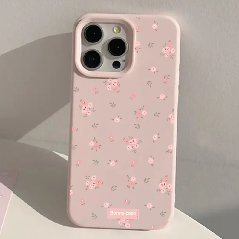 INS韓国ピンクフラワー柄スマホケース iPhone 17  - Phone Cases Pink のレビューと価格