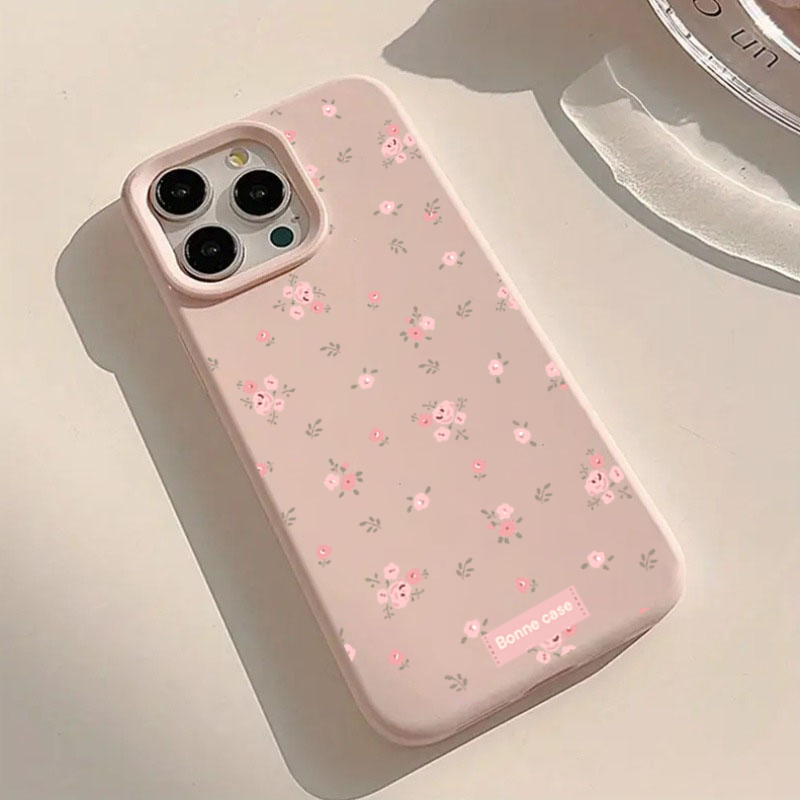 INS韓国ピンクフラワー柄スマホケース iPhone 17  - Phone Cases Pink のレビューと価格