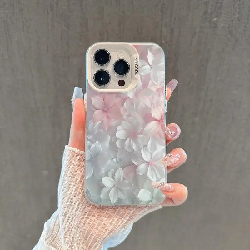 ピンクの花柄ケース iPhone 15Pro 17 16 1 - Phone Cases Pink のレビューと価格