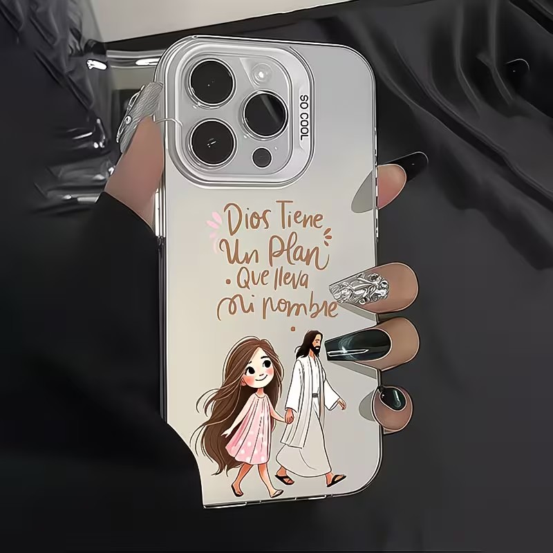 可愛い女の子が神とともに歩くマット仕上げのiPhoneケース - Phone Cases Girls のレビューと価格