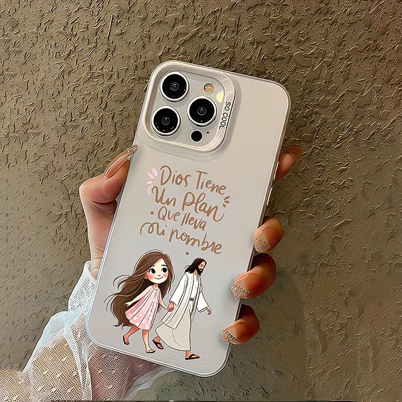 可愛い女の子が神とともに歩くマット仕上げのiPhoneケース - Phone Cases Girls のレビューと価格