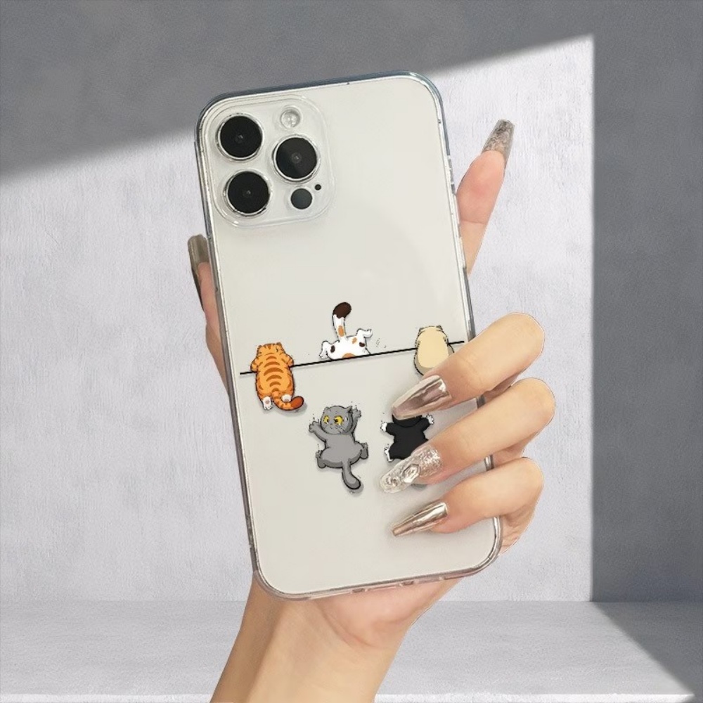 5匹のかわいい猫柄のスマホケース iPhone 11 12  - Phone Cases Store のレビューと価格