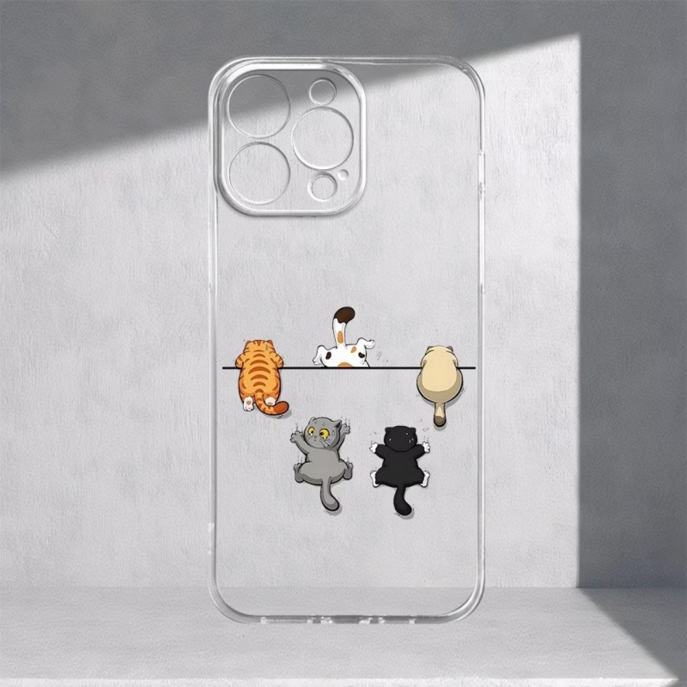 5匹のかわいい猫柄のスマホケース iPhone 11 12  - Phone Cases Store のレビューと価格