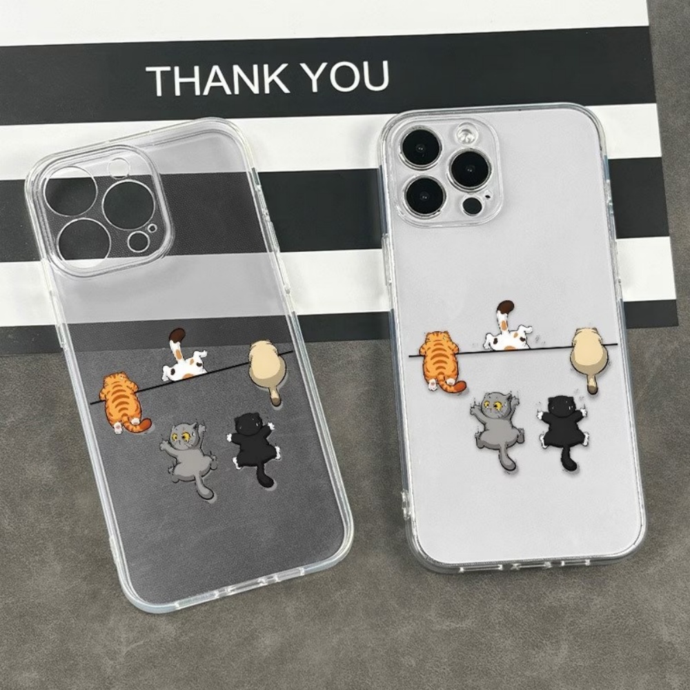 5匹のかわいい猫柄のスマホケース iPhone 11 12  - Phone Cases Store のレビューと価格