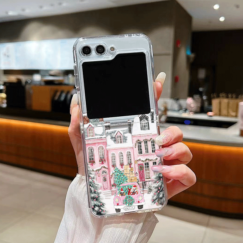 田舎の建物 雪景色 クリスマス クリア電話ケース Samsu - Phone Cases Z Fold 4 のレビューと価格