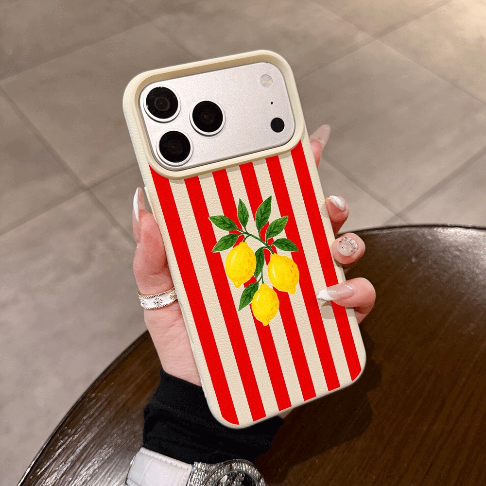 オレンジストライプレモン柄iPhoneケース iPhone  - Phone Cases Orange のレビューと価格