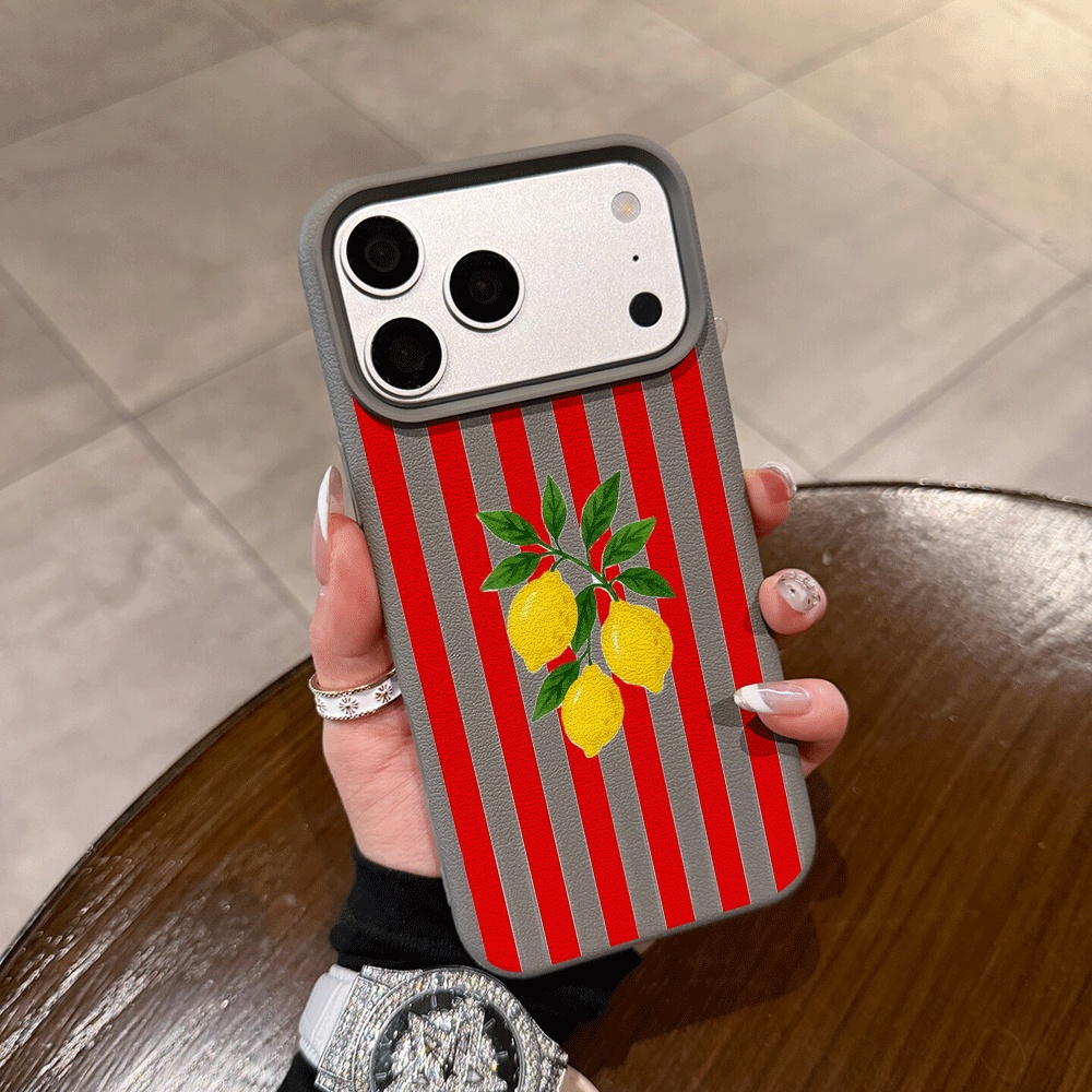 オレンジストライプレモン柄iPhoneケース iPhone  - Phone Cases Orange のレビューと価格