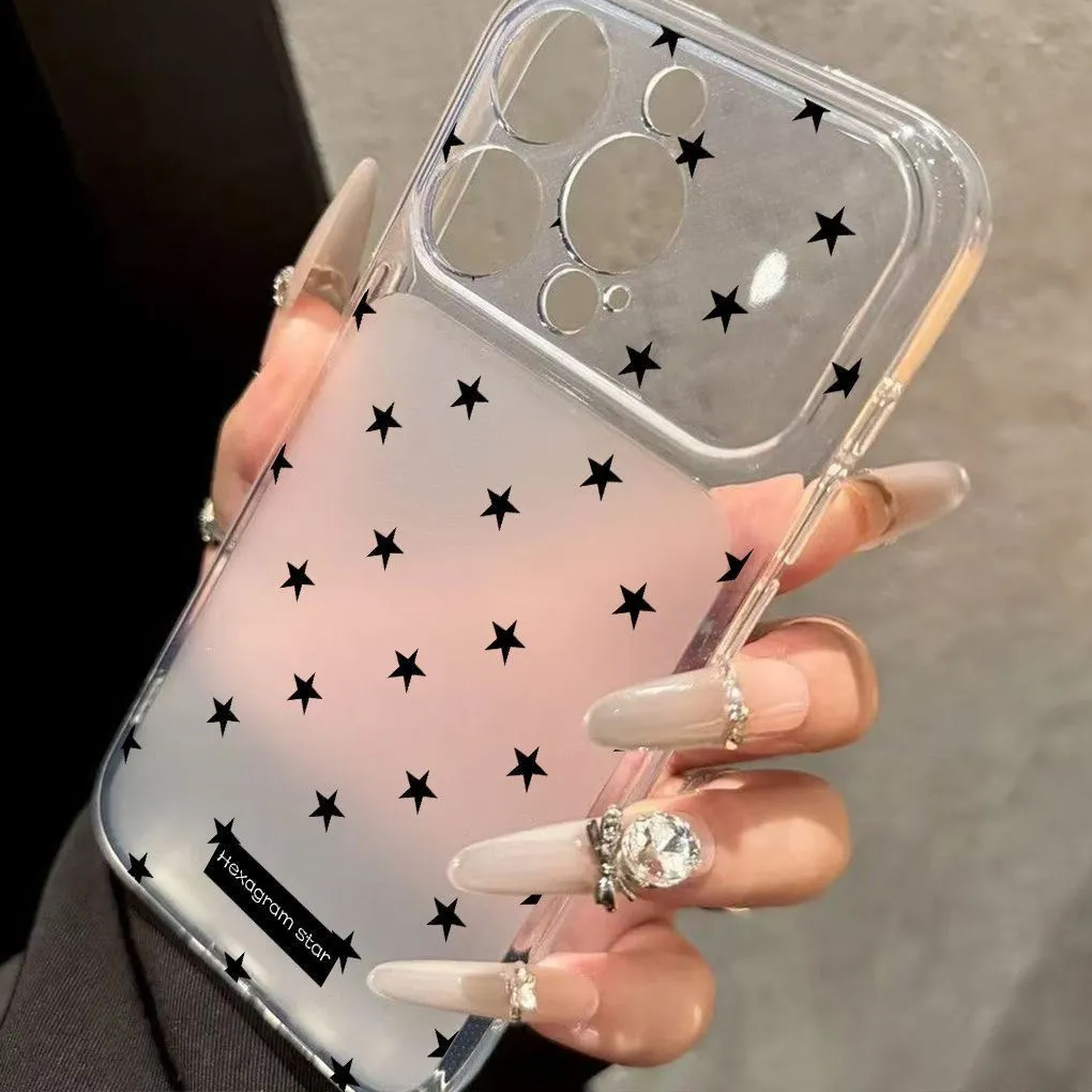 フルスクリーンブラックスターズニッチヤングガールシンプルTP - Phone Cases Girls のレビューと価格