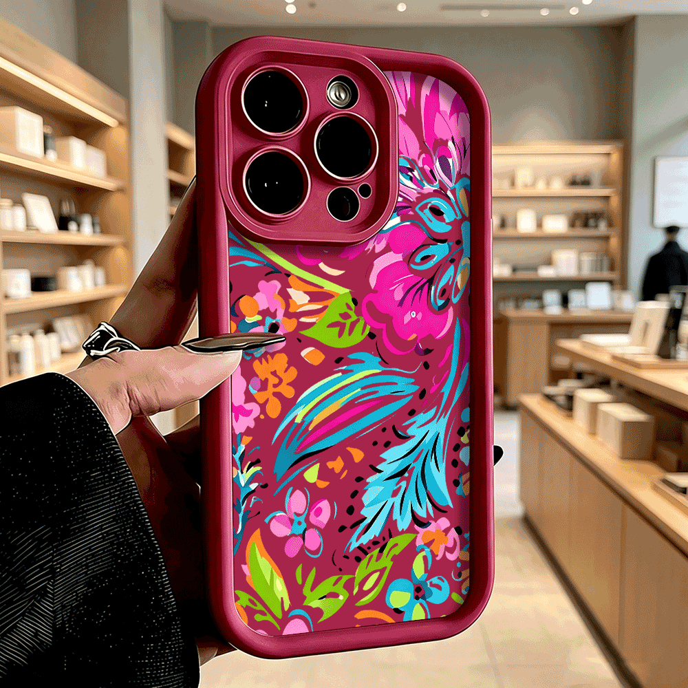鮮やかなトロピカルフローラル柄の携帯電話ケース、落下防止保護 - Phone Cases Honor のレビューと価格