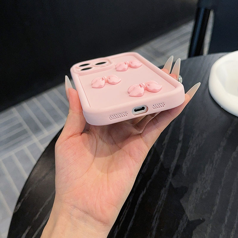ピンクの蝶ネクタイ付きスマホケース iPhone 15 16 - Phone Cases Pink のレビューと価格