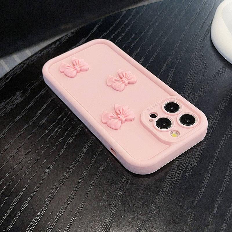ピンクの蝶ネクタイ付きスマホケース iPhone 15 16 - Phone Cases Pink のレビューと価格